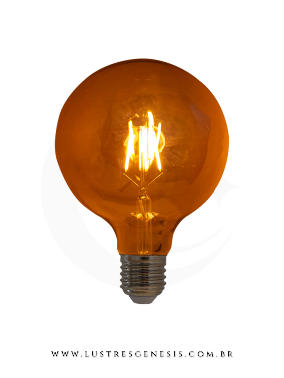 Lâmpada de Filamento de LED Dimerizável G125 4W Squirrel Cage da GMH acesa Lustres Gênesis loja online de Lustres e Iluminação Decorativa